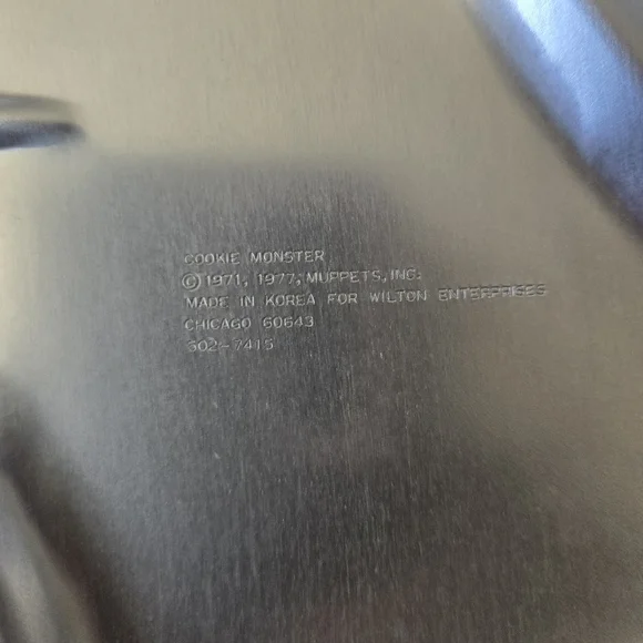 Wilton Cookie Monster Vintage 1977 Aluminum Character Birthday Cake Pan - Picture 2 of 6